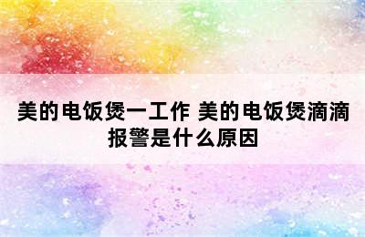 美的电饭煲一工作 美的电饭煲滴滴报警是什么原因